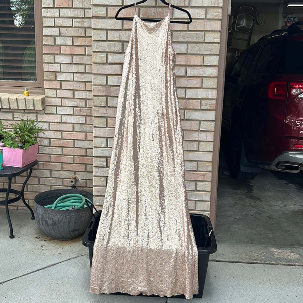 Gold Sequin Bridesmaids Dress